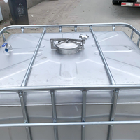 Réservoir IBC/conteneur IBC pour le stockage chimique de l'eau alimentaire seau en acier inoxydable 1000L avec jauge de niveau en verre