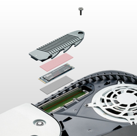 Boîtier de refroidissement pour disques durs SSD PS5 1 to 7500 mo/s SSD M2 NVME pour ordinateur de jeu, disque dur SSD Gen4.0 x 4