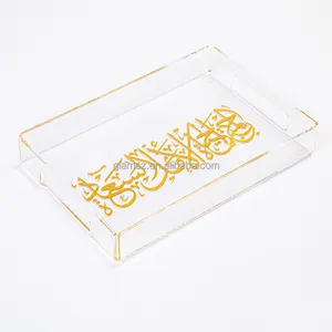 Individuelles Design bedruckte arabische Kalligraphie Hotel Farbe Charakteristik Serviertablett