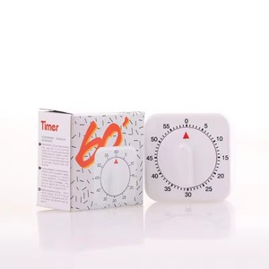 Weißer Quadratischer 60-Minuten-Countdown Küchentimer Studien-Timer Mechanischer Kochtimer - Product Image 6