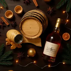 Barril de Vino de Madera Tradicional Ecológico de 10 Litros con Borde Negro y Soporte para Elaboración Casera de Cerveza, The Barrel House - Product Image 4