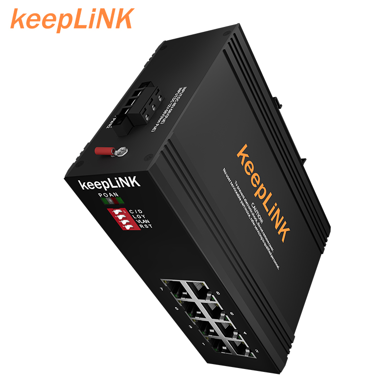 Высокая защита от перенапряжения, 8 портов, промышленный PoE + неуправляемый гигабитный коммутатор IP 40