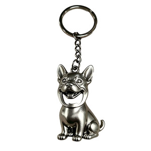 Porte-clés ouvre-bouteille en alliage de zinc personnalisé, motif chien de dessin animé 3D, pendentif métallique, chaîne, plaque d'identification pour chien - Product Image 4