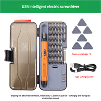 Ensemble de tournevis électriques intelligents USB 38 en 1, ensemble de tournevis magnétiques de précision, tournevis sans fil 3,7 V pour la réparation de téléphones