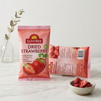 Sachet scellé central en PET/AL/PE de qualité alimentaire, résistant à l'humidité, pour snacks de pruneaux, personnalisable en usine, présentoir OEM, contrôle qualité