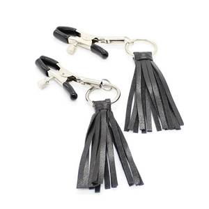 Pinces à tétons en cuir à pampilles, accessoires de fétichisme, jeux BDSM pour femmes et hommes, jeux pour adultes - Product Image 1