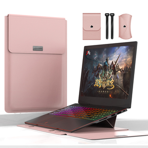 Funda de Piel Sintética para Portátil con Soporte, Bolsa para Accesorios, Funda para <span class=keywords><strong>Macbook</strong></span> <span class=keywords><strong>Air</strong></span> Pro M1 2020, Funda Protectora, Alfombrilla para Ratón - Product Image 1