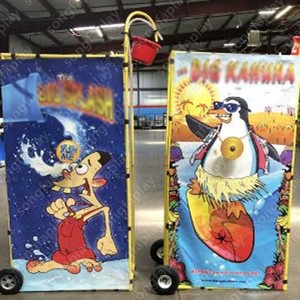 Grand jeu d'eau de carnaval Big Kahuna Beat Bucket PVC Dunk Tank pour événements estivaux, location de fêtes, aires de jeux, centres commerciaux, parcs de trampolines - Product Image 4