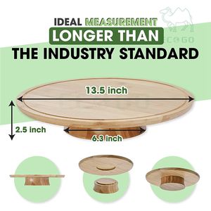 Présentoir à cupcakes rond en bambou Présentoir à gâteaux rotatif - Product Image 4