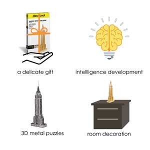 Piececool <span class=keywords><strong>Empire</strong></span> <span class=keywords><strong>State</strong></span> Building New York, Puzzle 3D in Metallo, Modello di Grattacielo, Kit di Montaggio in Acciaio Inossidabile per Adulti - Product Image 3