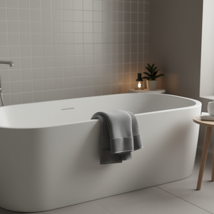 Set di 6 asciugamani da bagno in 100% cotone, ad asciugatura rapida, tinta unita, per uso adulto. - Product Image 2