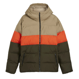 OEM Service Hooded Canvas Zipper Closure <b>Smart</b> Casual Winter Padding Color Block Puffer <b>Jackets</b> <b>for</b> <b>Men</b> - Product Image 1
