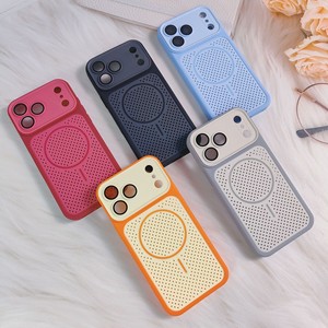 เคสระบายความร้อนแม่เหล็กสำหรับ iPhone 18 17 16 17e 15 14 Plus 13 12 Pro Max สีตัดกัน ป้องกันแรงกระแทก - Product Image 6