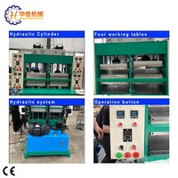 Machine de formage à chaud à double station et double couche pour masques oculaires en éponge et doublures de casque