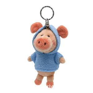 Rosa ricamato in cotone per principessa Pig peluche portachiavi-accessori di compleanno di marca ZY per zaino e felpa - Product Image 2