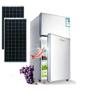 98L 2 дверь Солнечный холодильник, работающего на постоянном токе 12 В в мини-холодильник
