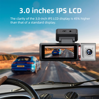 Dash Cam 4K dengan Wifi GPS, DVR Mobil 3 Kamera 4K+1080P+1080P, 3 Saluran, 64GB Black Box F1.8 dengan LCD 3 Inci untuk Agen