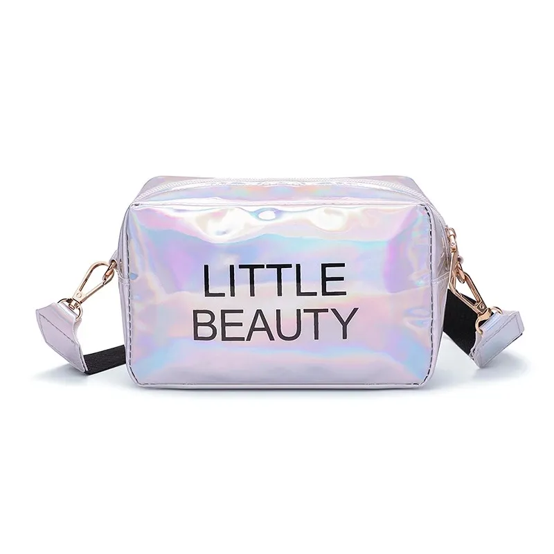 Mini Women Laser Makeup Bag Shoulder Messenger Bag PVC Jelly Tote Messenger Candy Colors Waterproof Holographic Laser Bags