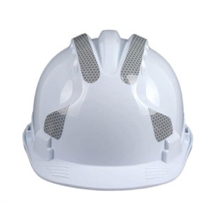 Casque de sécurité jaune de type V avec bandes réfléchissantes, sans fentes, suspension à 6 points, casque de sécurité pour la construction - Product Image 4