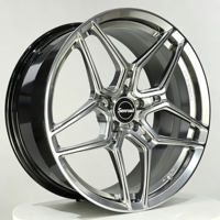 Jantes forgées en alliage concave chromé argenté SRD 18 19 20 21 22 pouces 5X114.3 5X112 5X120 pour voitures de course Mustang Civic BMW Audi