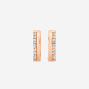 Pendientes de aro pequeños con diamantes cultivados en laboratorio de 1_10 quilates para mujer, joyería fina minimalista elegante, regalo de lujo brillante - Product Image 1