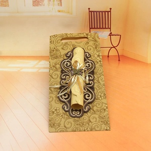 Invito a nozze/Biglietto d'auguri in <span class=keywords><strong>carta</strong></span> con farfalle e nastri tagliati al laser, stile artificiale con lamina d'oro 20.2x8.8CM - Vendita calda - Product Image 3