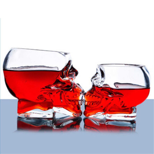 Juego de copas de vino de <span class=keywords><strong>calavera</strong></span> de cuarzo transparente, <span class=keywords><strong>cristal</strong></span> de 75ml, para fiesta, 4 unidades - Product Image 2