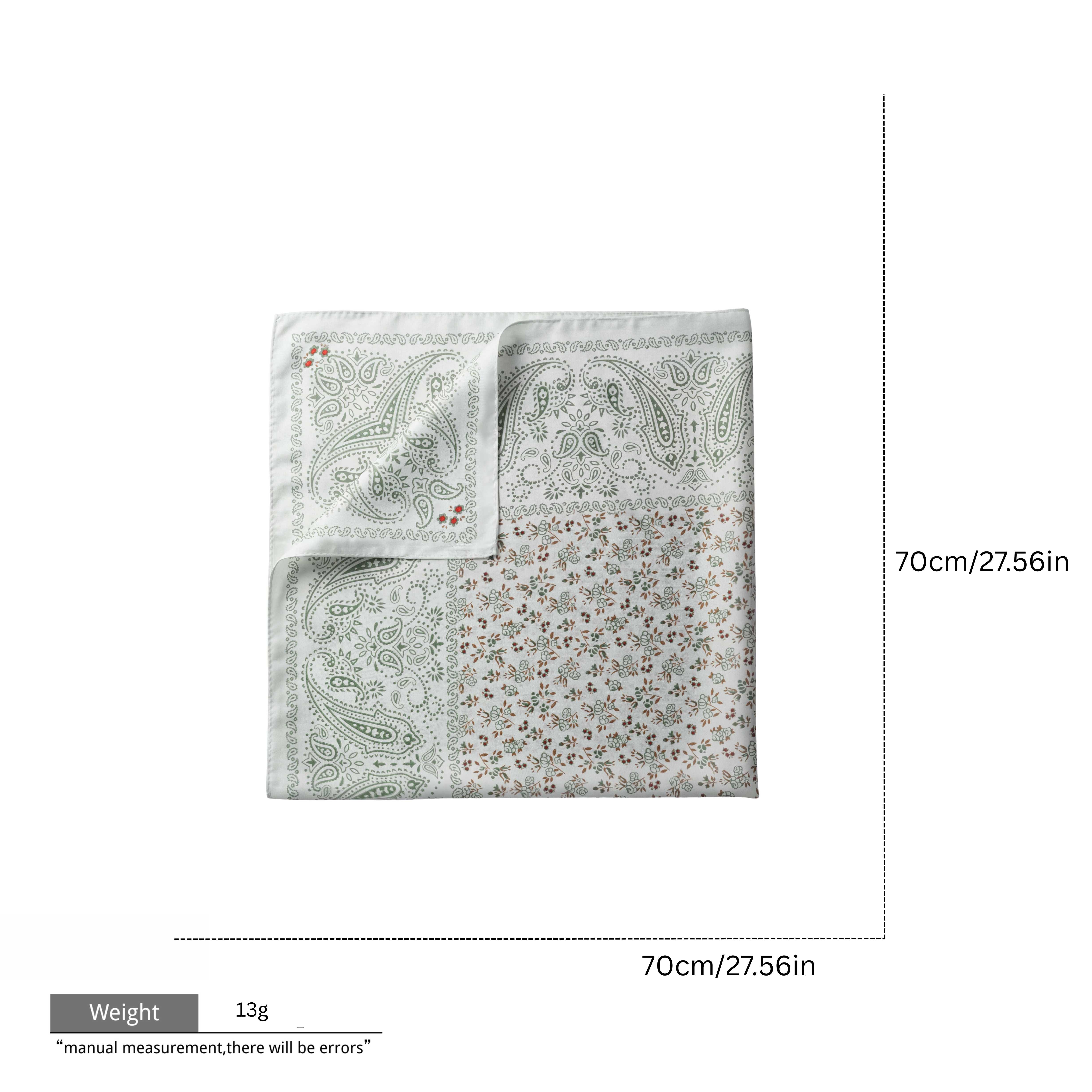 Sciarpa floreale paisley verde chiaro