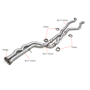 Tuyaux d'échappement OEM Ready Ship pour BMW M3 M4 F80 F82 F83 S55 3.0T 2014-2019 SS304 Système d'échappement de voiture Midpipe de longueur égale - Product Image 1