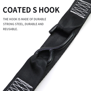 2pk OEM 2 "geniş ağır motosiklet yağ kayışı römork kiti kauçuk kaplı mandal kanca ile cırcırlı gerdirme kayış - Product Image 3