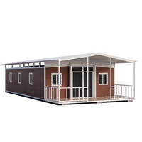 Maison Conteneur en Acier Léger Extensible Moderne de 40 Pieds avec 3 Chambres, Cuisine, Panneaux Sandwich Préfabriqués de Luxe, Installation Rapide