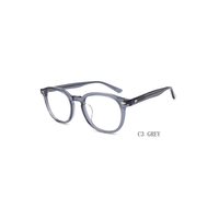 Gafas de Sol Retro de Acetato Hechas a Mano de Diseño Clásico 2026, Monturas de Gafas Graduadas para Mujer y Hombre con Patrón Sólido
