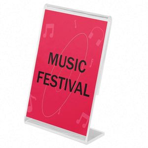 Manufacture Custom L Shape Acrylic Display Stand <b>Card</b> Reserved <b>Table</b> Menu Sign - Product Image 4