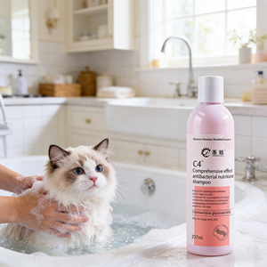 Soulage la peau sèche et irritée, pour chiens et chats, nettoie et embellit, contre les puces et les tiques, shampoing et après-shampoing pour animaux de compagnie - Product Image 1