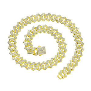 Collar de cadena cubana personalizado con rombos completos estilo Hip Hop, accesorios de calle, moda Tanjing, collar Lijing - Product Image 1