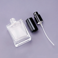 Emballage de bouteille de parfum personnalisé de haute qualité 30ml 50ml 100ml bouteille de parfum de parfum carré plat de luxe