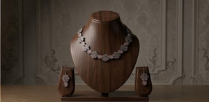 Elegant Floral Pastel Pink Oxydized <b>Silver</b> <b>Choker</b> Set with Earrings Traditional Statement Jewelry for Women Festival Fashion - Product Image 4