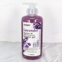 Gel Douche Éclaircissant aux Fruits Naturels, Vitamine C & Lavande, Savon Liquide Exfoliant Corporel à l'Acide Hyaluronique, Gommage Peau