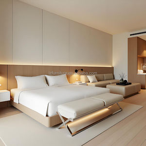 Muebles de Dormitorio Modernos de Madera Maciza Ecológicos y Duraderos para Hoteles Cinco Estrellas, Personalizados, Directo de Fábrica, Uso Comercial, 5 Años de Garantía - Product Image 4