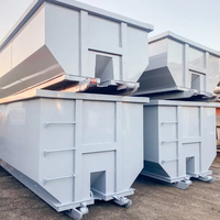 Bac à déchets à roulettes robuste pour la construction, en acier Q235, poids 1200 kg, pour le recyclage efficace des déchets et l'élimination des déchets.