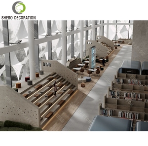 Modern Library Furniture Bookstore Display Showcase Custom Library Bookshelf <b>Bookcase</b> Bookstore Fixtures Bookstore Furniture - Product Image 5