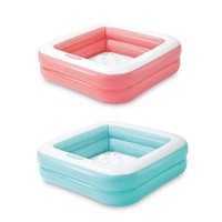 Piscine gonflable carrée INTEX 57100 Play Box en PVC pour enfants, pliable, 86 cm x 86 cm x 25 cm