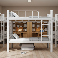 Lit superposé triple réglable en acier moderne pour adultes, design simple, utilisation en hôpital ou hôtel, fonction de démontage, chambre intérieure