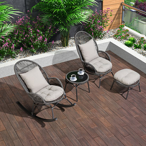 Silla tejida de cuerda para exteriores, sillón <span class=keywords><strong>reclinable</strong></span> para jardín, balcón, mecedora, sofá - Product Image 6