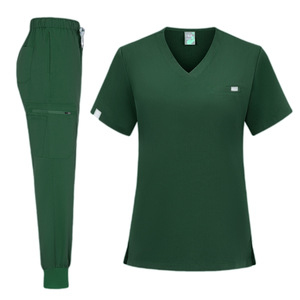 Women's Short Sleeve Nurse Uniform Scrubs Split Set Moisture Wicking For Clinic Pharmacy Pet Hospital Doctor Nurses - Product Image 5