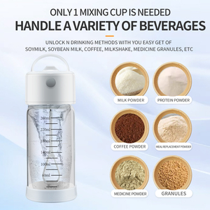 Diseño de mango portátil, Base antideslizante anticolisión, taza de mezcla de batidos impermeable, fácil de enjuagar cuerpo de vidrio, vajilla minimalista - Product Image 3