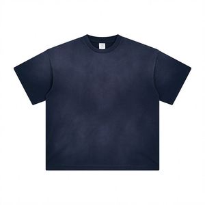 T-shirt personnalisé avec logo vintage, effet délavé, DTG DTF, pour homme, t-shirt oversize en coton lourd, 100% coton pour homme - Product Image 6
