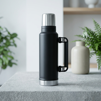 Bouteille isotherme classique à double paroi en acier inoxydable, tasse à yerba, pots à thé avec paille pour kit de maté argentin