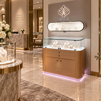 Vitrine de présentation de bijoux de luxe, mobilier de magasin, design personnalisé, vitrine de présentation de bijoux en verre verrouillable