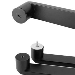 Poignée de porte de salle de bain en acier inoxydable Huahu 304, finition mate noire sablée, soudée, pour porte en verre - Product Image 5